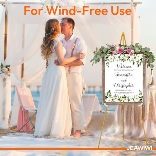 6 Pcs Lightweight Easel Stand, 66 Inch, Gold, with Portable Bags in Gold, alternate view 7