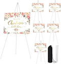6 Pcs Lightweight Easel Stand, 66 Inch, White, with Portable Bags in White