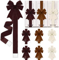 6 Pcs Multicolor Velvet Christmas Cabinet Bows Ribbons for Kitchen