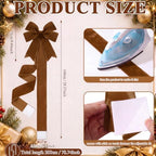 6 Pcs Multicolor Velvet Christmas Cabinet Bows Ribbons for Kitchen, alternate view 2