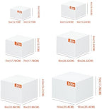 6 PCS Nesting Buffet Risers Set, 5/6/7/8/9/10 in Stackable White Display Stands for Food, Desserts, Jewellery, alternate view