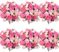 6 Pcs Peonies Artificial Flowers, Pink Flowers for Centerpieces