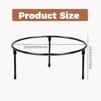 6 Pcs Pizza Stand Holder, 8.5 Inch Round Pizza Tray Riser Rack in Black, rose, moss green, burgundy, purple, alternate view 2