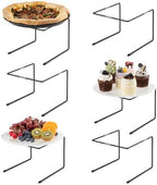 6 PCS Pizza Stand Holder, Metal Pizza Stands for Party Serving in Black