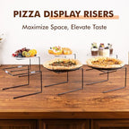 6 PCS Pizza Stand Holder, Metal Pizza Stands for Party Serving in Black, alternate view 2