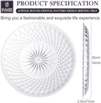 6 Pcs Round Plastic Serving Trays 14 Inch, Clear Party Platters in 14 Inch in Clear, alternate view 3