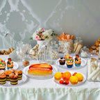6 Pcs Round Plastic Serving Trays 14 Inch, Clear Party Platters in 14 Inch in Clear, alternate view 5
