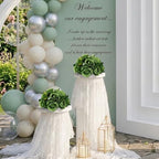 6 PCS Sage Green Roses Flower Balls for Centerpieces in Sage Green, alternate view 5