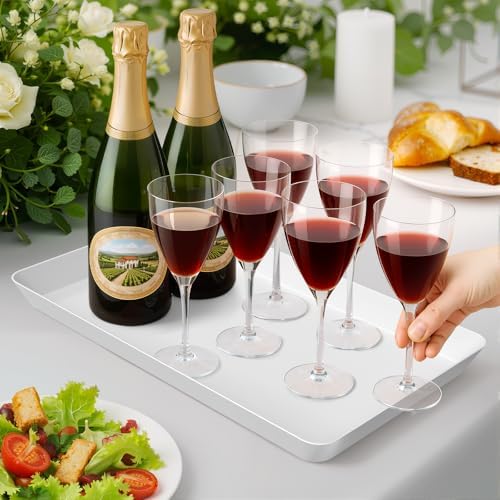 6 pcs Serving Tray for Entertaining, Serving Platters for Fruit, Cookies, Dessert, Snacks, Reusable Plastic, alternate view 6
