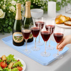 6 pcs Serving Tray for Entertaining, Serving Platters for Snacks, Fruit, Cookies, Dessert, Reusable Plastic, alternate view 6