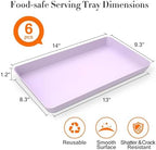 6 pcs Serving Tray for Entertaining, Serving Platters for Snacks, Fruit, Cookies, Dessert, Reusable Plastic, alternate view 3