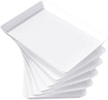6 Pcs Serving Tray for Party, Reusable Plastic Food Serving Platter in White
