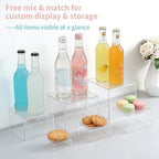 6 Pcs Stackable Acrylic Clear Buffet Risers and Stands in Clear, alternate view 7