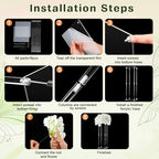 6 Pcs Tall Acrylic Wedding Flower Stands Centerpiece with Hydrangea in White, alternate view 4