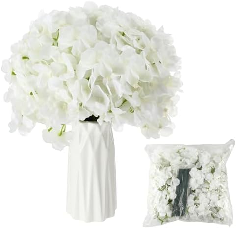 6 Pcs Tall Acrylic Wedding Flower Stands Centerpiece with Hydrangea in White, alternate view 5