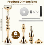 6 Pcs Tall Gold Wedding Centerpieces for Table Decor, Wedding Flower Vases Bulk, Metal Arrangements Center, alternate view 2