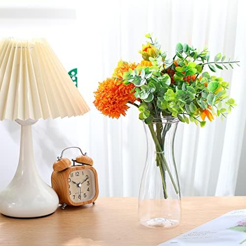 6 Pcs Water Carafes with Lid 20 oz Plastic Juice Container Pitcher in Clear, alternate view 5