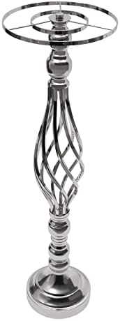 6 Pcs Wedding Centerpieces for Table,19.3" Crystal Flower Stand, Sliver in Sliver, alternate view 4