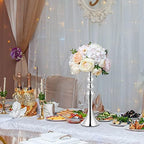6 Pcs Wedding Flower Stand, Table Centerpiece, 20, 15, 13 in, Silver in Gold, alternate view 2