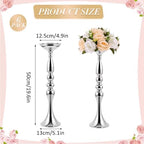 6 Pcs Wedding Flower Stand, Table Centerpiece, 20 Inch, Silver in Silver, alternate view 3