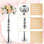 6 Pcs Wedding Flower Stand, Table Centerpiece, 20 Inch, Silver in Silver, alternate view 4