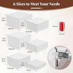 6 Pcs White Acrylic Buffet Risers, Food Display Stands for Buffet Table in White, alternate view 2