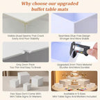 6 PCS White Acrylic Buffet Risers with 6 Signs and 8 Markers, Buffet Risers and Stands Nesting Cube Boxes with, alternate