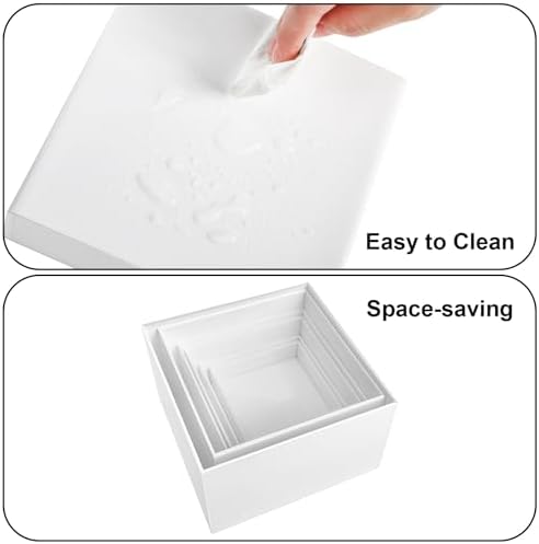 6 Pcs White Acrylic Display Risers for Dessert Table (6"-10") in White, alternate view 4