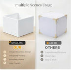 6 Pcs White Acrylic Food Display Stands in white, alternate view 5