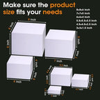6 Pcs White Buffet Risers and Stands, Food Risers for Buffet Table, Display Stand Shelf for Party, Catering, alternate view 3