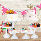 6 Pcs White Cake Stand Sets for Dessert Table Display 8/10/12 Inch Metal Cake Stands Round Cupcake Holder for, alternate view