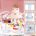 6 Pcs White Cake Stand Sets for Dessert Table Display 8/10/12 Inch Metal Cake Stands Round Cupcake Holder for, alternate view
