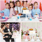 6 Pcs White Cake Stand Sets for Dessert Table Display 8/10/12 Inch Metal Cake Stands Round Cupcake Holder for, alternate view