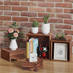 6 PCS Wooden Buffet Risers, Wood Display Risers for Food, Wooden Square Risers Display Stands, Food Risers for, alternate