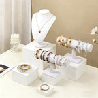 6-Piece Acrylic Buffet Riser Set | White Cube Displays for Parties, Weddings & Catering | Stackable Hollow-Base, alternate