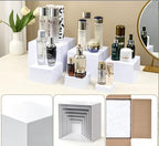 6-Piece Acrylic Buffet Riser Set | White Cube Displays for Parties, Weddings & Catering | Stackable Hollow-Base, alternate