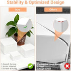 6 Piece Buffet Risers Display Stand for Party, White Acrylic Cube Food Riser with Hollow Bottom, Cupcake Dessert, alternate