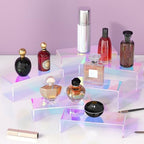 6-Piece Iridescent Acrylic Display Risers for Jewelry and Desserts, alternate view 2