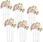 6 Pieces Acrylic Wedding Centerpieces Flower Stand, 12,16,20 Inch in Transparent