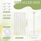 6 Pieces Clear Acrylic Balloon Stand Set 15.7 Inches Height Balloon Centerpieces Stand with 6 Water Bags for, alternate view