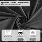 6 Pieces Cocktail Table Skirt Round Cocktail Table Covers 32 x 43 Inch Spandex Stretch High Top Table Cloth for, alternate