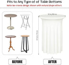 6 Pieces Cocktail Table Skirt Round Cocktail Table Covers 32 x 43 Inch Spandex Stretch High Top Table Cloth for, alternate