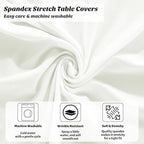 6 Pieces Cocktail Table Skirt Round Cocktail Table Covers 32 x 43 Inch Spandex Stretch High Top Table Cloth for, alternate