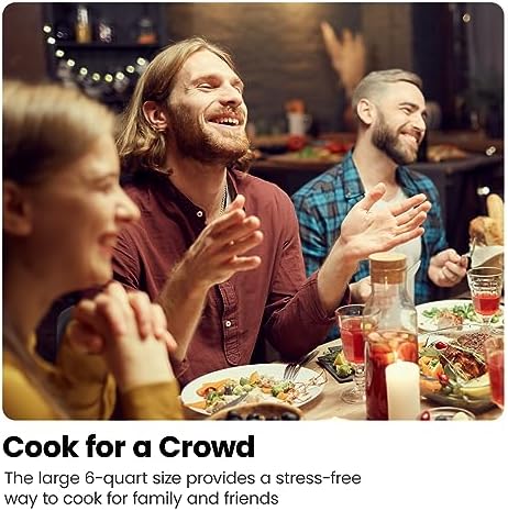 6 Quart Slow Cooker with Locking Lid, Ceramic Crock with Portable Cook and Carry Travel Latching Lock, Large, alternate view