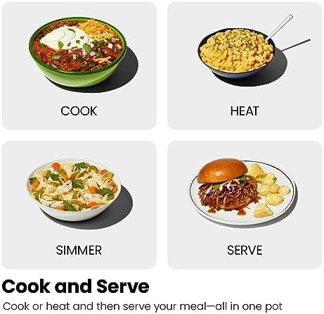 6 Quart Slow Cooker with Locking Lid, Ceramic Crock with Portable Cook and Carry Travel Latching Lock, Large, alternate view