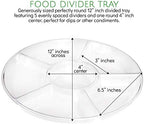 6 Sectional Round Plastic Serving Tray/Platter (4, Clear) in Clear, alternate view 2