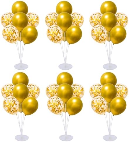 6 Set Balloon Stand Kit for Table Centerpieces With Balloon and Base Party Decorations for Birthday Wedding