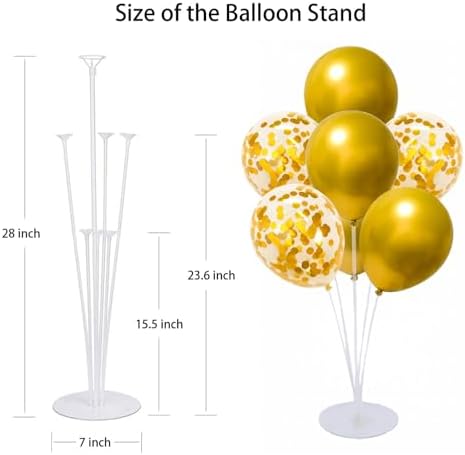6 Set Balloon Stand Kit for Table Centerpieces With Balloon and Base Party Decorations for Birthday Wedding, alternate view 5