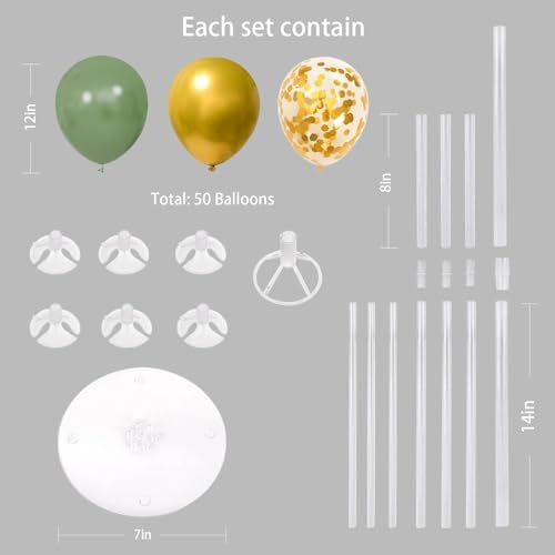 6 Set Balloon Stand Kit for Table Centerpieces With Balloon and Base Party Decorations for Birthday Wedding, alternate view 6