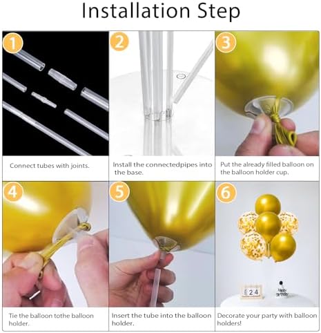 6 Set Balloon Stand Kit for Table Centerpieces With Balloon and Base Party Decorations for Birthday Wedding, alternate view 7